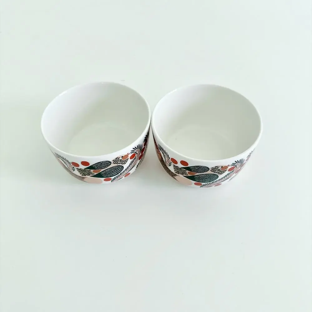 MERIMEKKO OIVA KETUNMARJA BOWLS SET OF 2 RED FOX